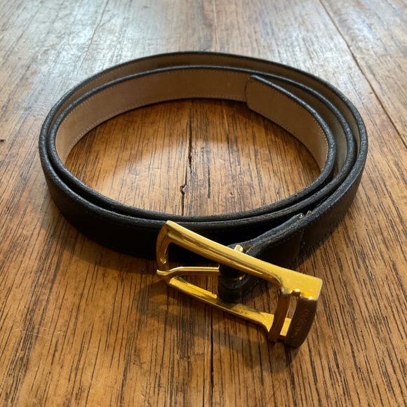 Pierre Cardin calf finished cowhide belt size 34 black - Picture 9 of 10